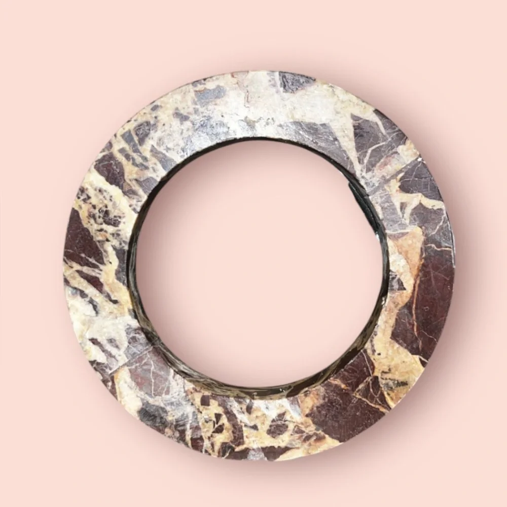 Threshold Marble Link Decoration Brown and Tan